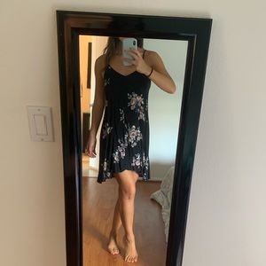 Black floral dress